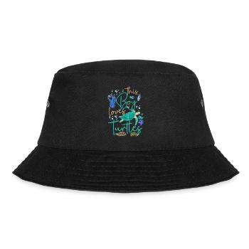 Sea Turtle Tortoise This Boy Loves - Bucket Hat - Schwarz - Vorne - Lela (165cm)