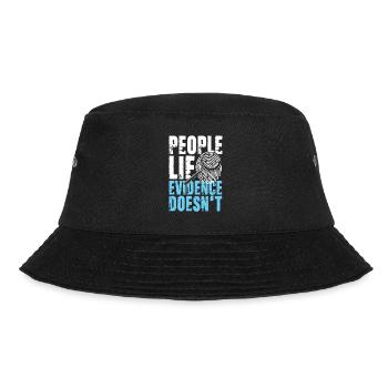 Lustiger Detekiv Spruch Lupe Spuren - Bucket Hat - Schwarz - Vorne - Lela (165cm)