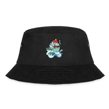 Kjell Makrell I Fischkopf im Boot - Bucket Hat - Schwarz - Vorne - Lela (165cm)