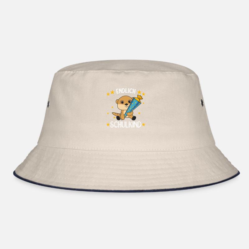endlich Schulkind Einschulung Schule Erdmännchen Bucket Hat