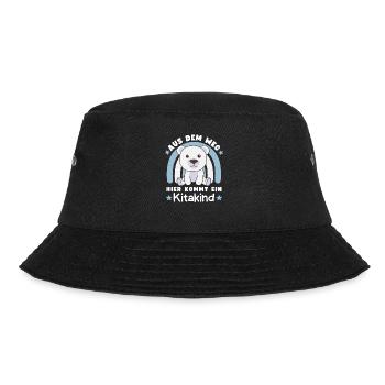 Aus Dem Weg Hier Kommt Ein Kitakind Eisbär - Bucket Hat - Schwarz - Vorne - Lela (165cm)