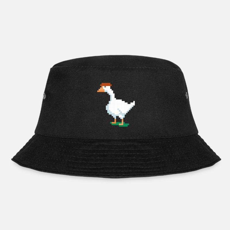 Un canard avec un chapeau pixélisé - Bob - noir