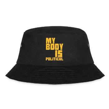MEIN KÖRPER IST POLITISCH - Bucket Hat - Schwarz - Vorne - Lela (165cm)