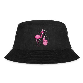 Easter Flamingo Mom and Kid Love Leopard Print - Bucket Hat - black - Front - Lela (165cm)