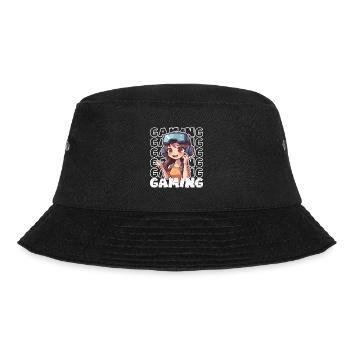 Introverted Virtual reality Anime Gaming Girl - Bucket Hat - black - Front - Lela (165cm)
