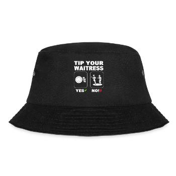 Tip Your Waitress Kellnerin - Bucket Hat - Schwarz - Vorne - Lela (165cm)