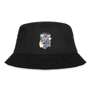 Sketch a lotl - Axolotl - Bucket Hat - Schwarz - Vorne - Lela (165cm)