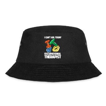 Ich kann mich heute nicht mehr bewegen Ergotherape - Bucket Hat - Schwarz - Vorne - Lela (165cm)
