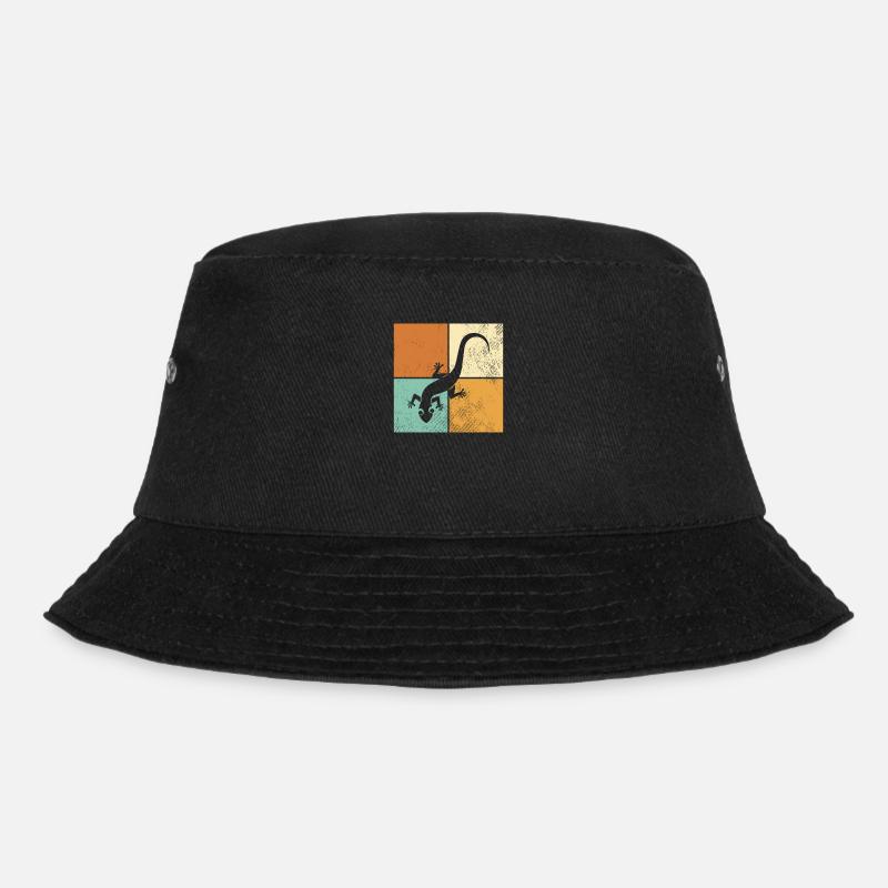 Eidechse - Bucket Hat - Schwarz
