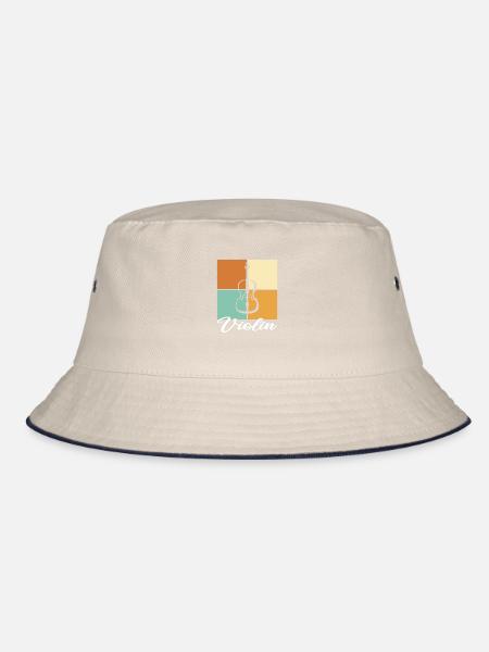 Geige - Bucket Hat - Natur/Navy - Vorne