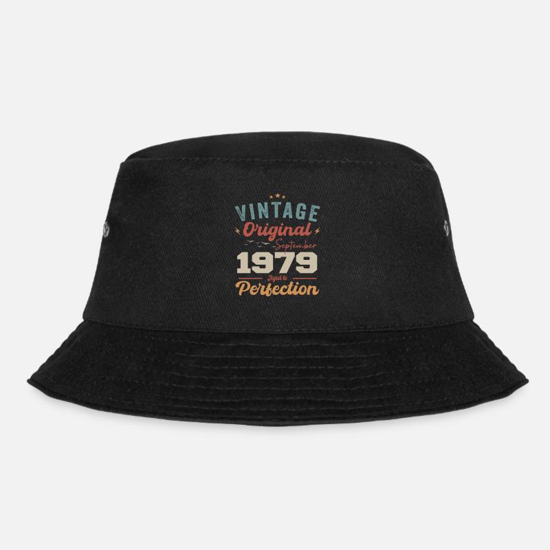 September 1979 Jubiläum 1979 September Geschenk - Bucket Hat - Schwarz