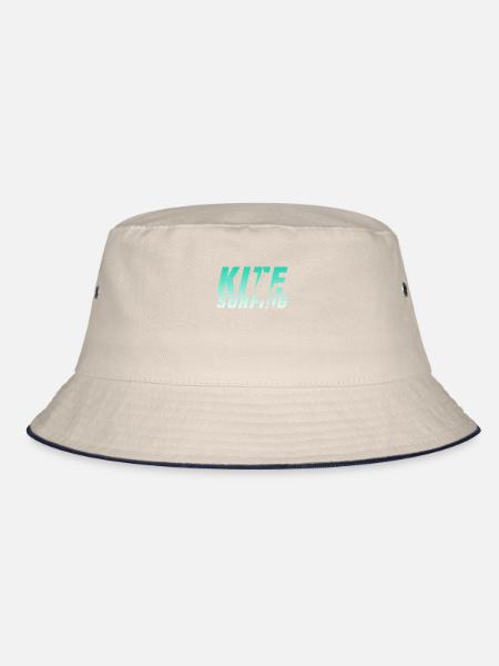 Kite Surfing - Bucket Hat - Natur/Navy - Vorne