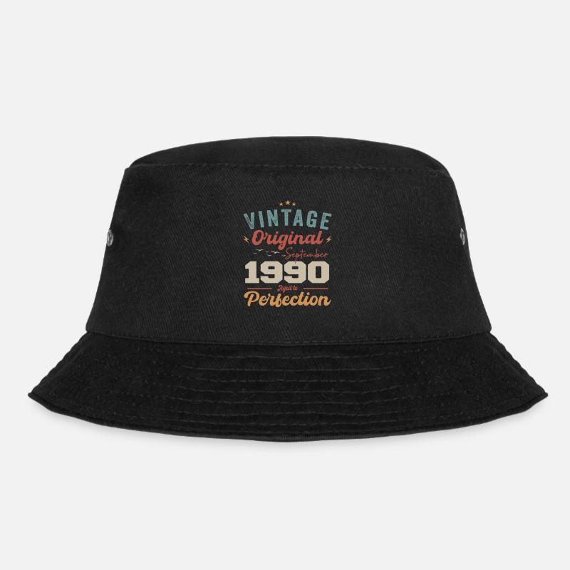 September 1990 Jubilee 1990 September Gift - Bucket Hat - black