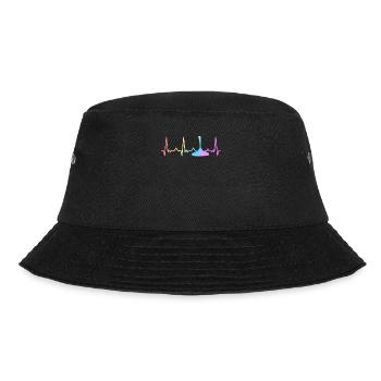 Stockschütze Eisstockschießen Eisstock - Bucket Hat - Schwarz - Vorne - Lela (165cm)