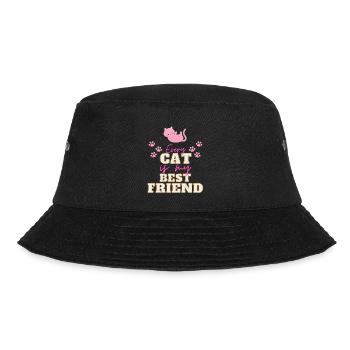 Katzen Katzenfreund shirt - Bucket Hat - Schwarz - Vorne - Lela (165cm)