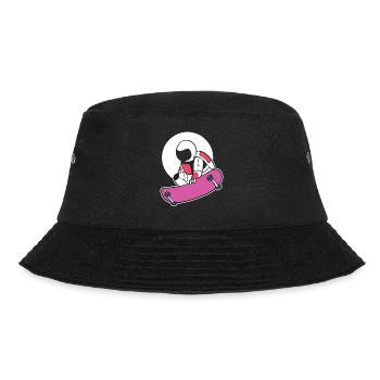 Astronaut -Skater Skateboardfahrer - Bucket Hat - Schwarz - Vorne - Lela (165cm)