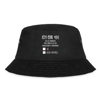Ich Bin 49! - 49. Geburtstag 49 - Bucket Hat - Schwarz - Vorne - Lela (165cm)