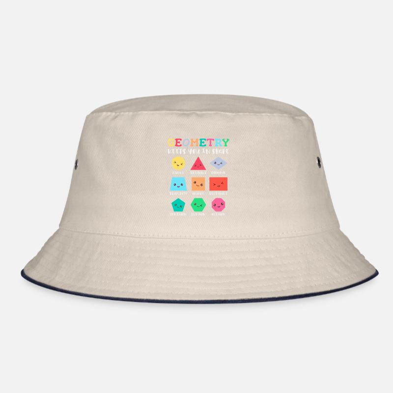 Geometry keeps you in shape, geometric shapes Bucket Hat