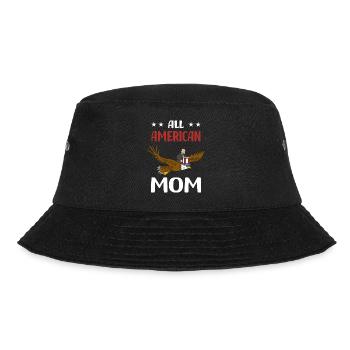 USA Flagge | Patriot Patriotismus Amerika Geschenk - Bucket Hat - Schwarz - Vorne - Lela (165cm)