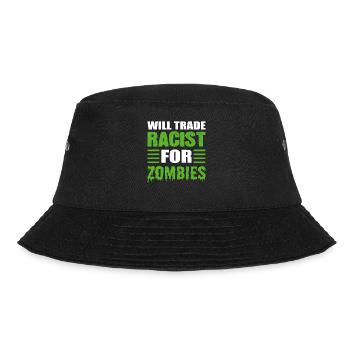 Will Trade Racist For Zombies Komiker - Bucket Hat - Schwarz - Vorne - Lela (165cm)
