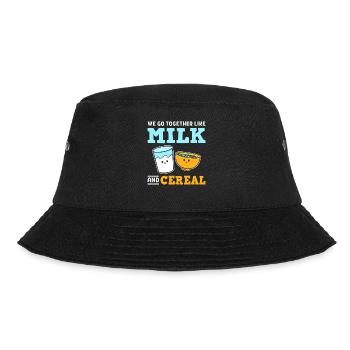 We Go Together Like Milk And Cereal Müsli Fan - Bucket Hat - Schwarz - Vorne - Lela (165cm)