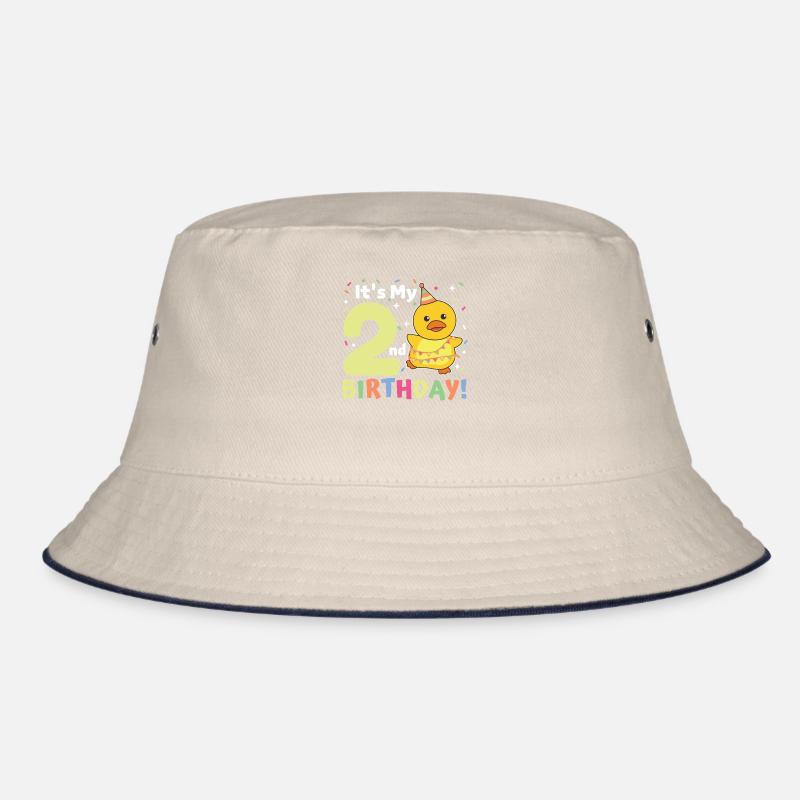 Duck for 2nd birthday children two years old Bucket Hat