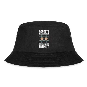 Abschiedsgeschenk Kollege Jobwechsel - Bucket Hat - Schwarz - Vorne - Lela (165cm)