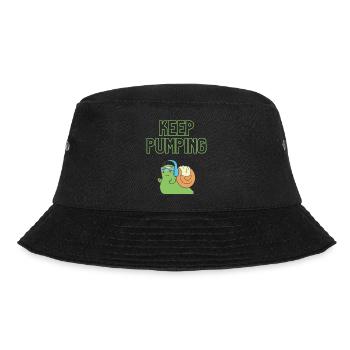 "Keep Pumping" - Screw Design - Bucket Hat - black - Front - Lela (165cm)