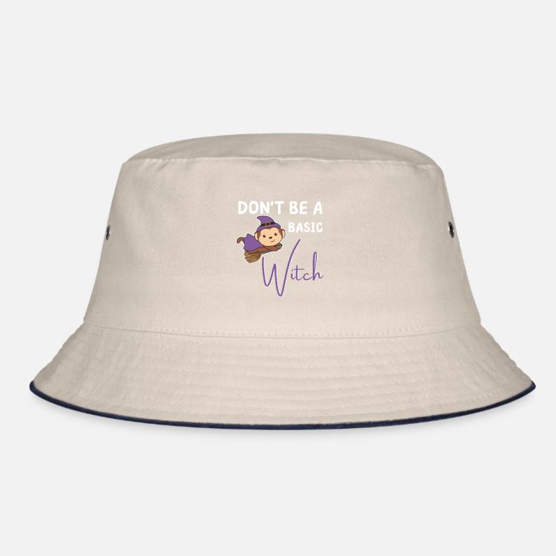 Monkey Halloween Witch Witches don't be a basic witch Bucket Hat