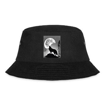 Wolf Mond - Bucket Hat - Schwarz - Vorne - Lela (165cm)