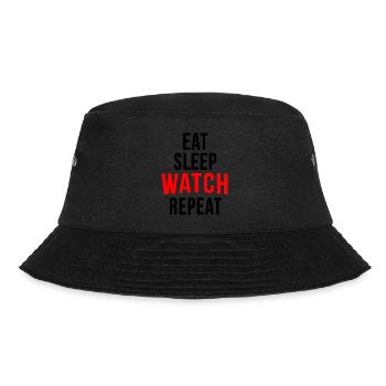 Eat sleep watch repeat - Bucket Hat - black - Front - Lela (165cm)