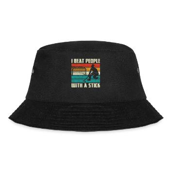 Field Hockey I Beat People With A - Bucket Hat - black - Front - Lela (165cm)