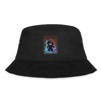 Chibi Swing & Booo! Playful Reaper Tee!" - Bucket Hat - black - Front - Lela (165cm)