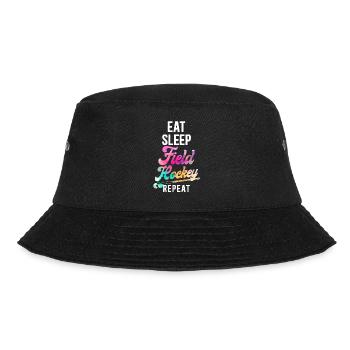 Field Hockey Eat Sleep Field - Bucket Hat - Schwarz - Vorne - Lela (165cm)
