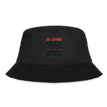 26 Jahre im Dienst 26 Jähriges Dienstjubiläum - Bucket Hat - Schwarz - Vorne - Lela (165cm)