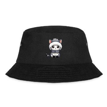 Cat Winter Comic Cute - Bucket Hat - black - Front - Lela (165cm)