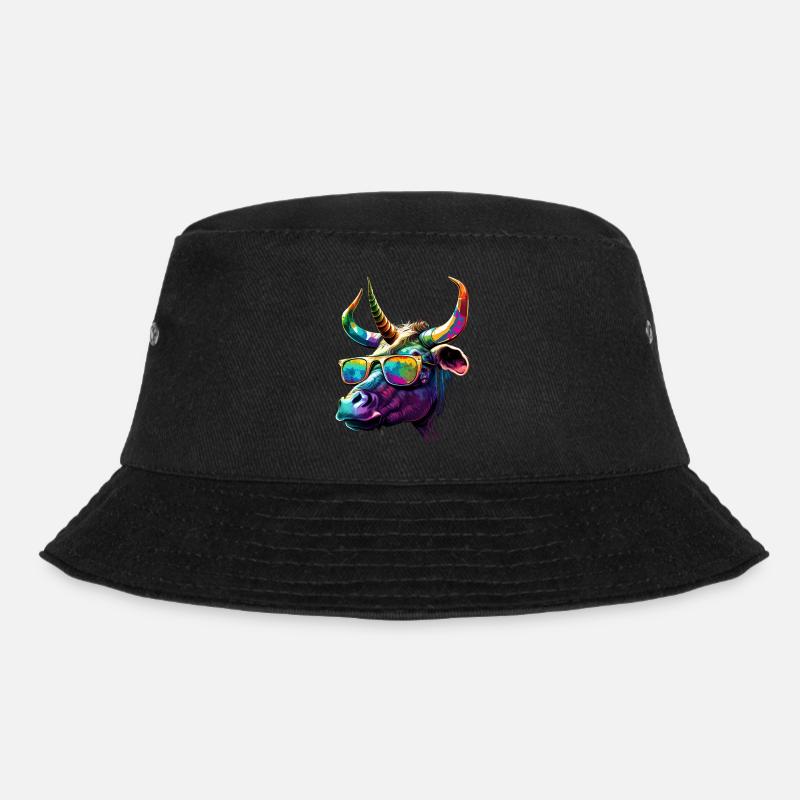 Rainbow Bulle - Bucket Hat - Schwarz