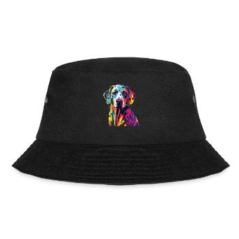 Watercolor Colorful Dalmatian - Bucket Hat - black - Front - Lela (165cm)