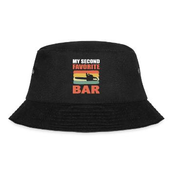 Lustige Kettensäge Logger - Bucket Hat - Schwarz - Vorne - Lela (165cm)