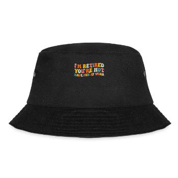 Rentner Ruhestand Rente Pensionierung - Bucket Hat - Schwarz - Vorne - Lela (165cm)