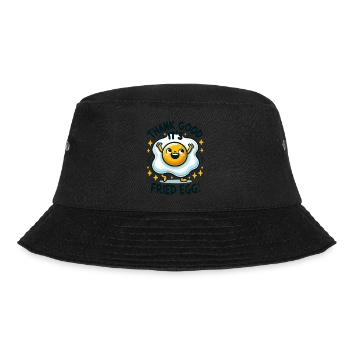 Thank God It's Fried Egg (Friday) - 1 - Bucket Hat - black - Front - Lela (165cm)