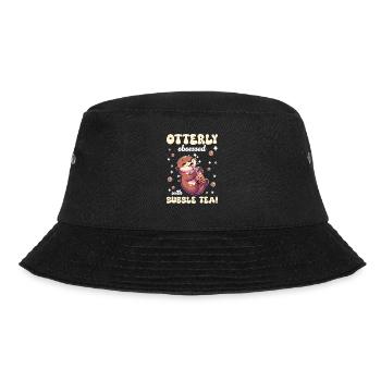Kawaii Otter Bubble Tea Boba Otter - Bucket Hat - Schwarz - Vorne - Lela (165cm)