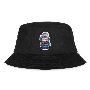 Chat avec veste et chapeau dans la neige - Bob - noir - Devant - Lela (165cm)