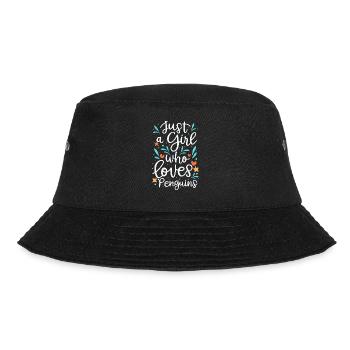 Pinguin Pinguine Tier - Bucket Hat - Schwarz - Vorne - Lela (165cm)
