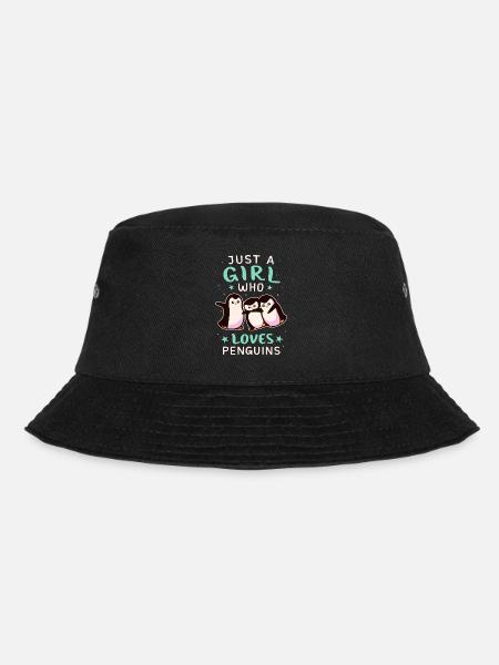 Pinguin Pinguine Tier - Bucket Hat - Schwarz