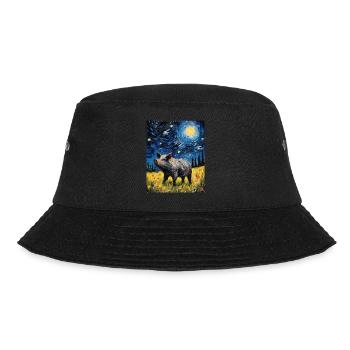 Sanglier, Van Gogh, Nuit Étoilée, Animal, Cochon - Bob - noir - Devant - Lela (165cm)