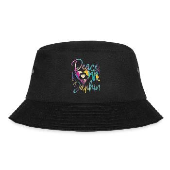 Dolphin Peace Love Dolphin - Bucket Hat - Schwarz - Vorne - Lela (165cm)