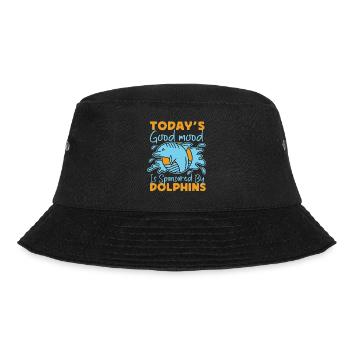 Dolphin Today's Good Mood Is - Bucket Hat - Schwarz - Vorne - Lela (165cm)
