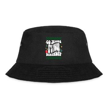 Go Jesus It's Your Birthday - Xmas Ugly Christmas - Bucket Hat - Schwarz - Vorne - Lela (165cm)