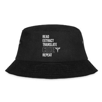Kodierfachkraft - Bucket Hat - Schwarz - Vorne - Lela (165cm)
